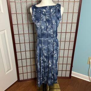Liz Claiborne Navy Floral Maxi Dress